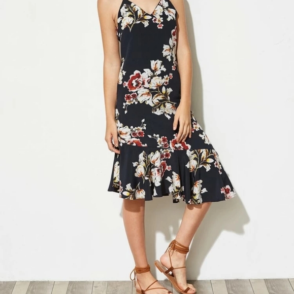 ZARA Frilled Floral Blogger Fav Camisol Midi XS - Picture 5 of 12